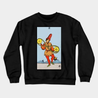 Tarot Card = Two of Pentacles Crewneck Sweatshirt